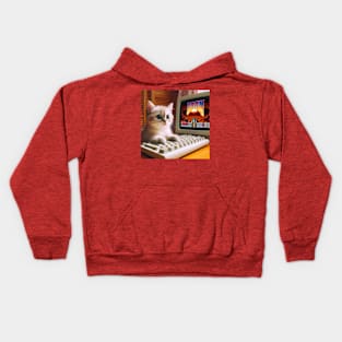 Kitty playing Doom Kids Hoodie